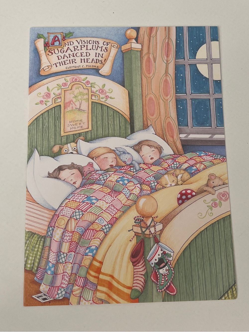 Mary Engelbreit Comforter Christmas Cards/Envelopes Set of 8 NEW
